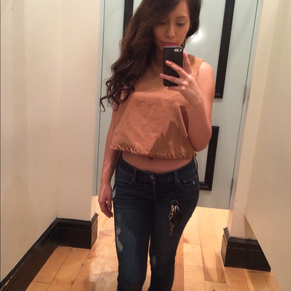 Brown crop top